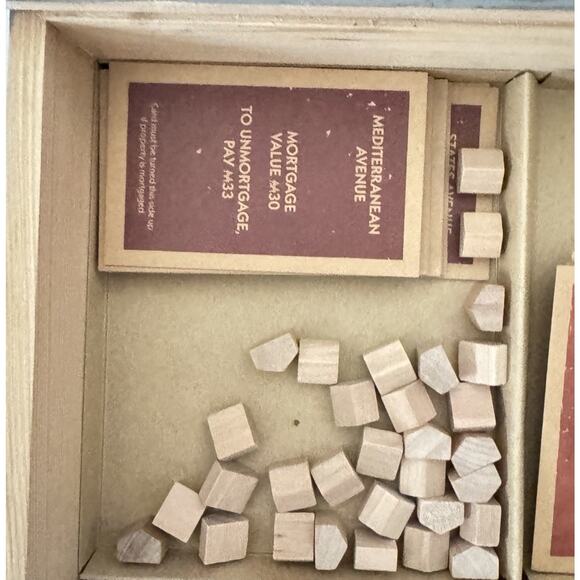 Monopoly Rustic Wood Series Wooden Board Game Classic Game Limited - Picture 8 of 10